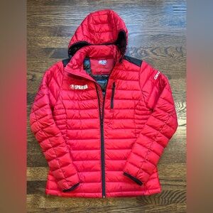 Craft Ladies Red/Black Spartan Race Hooded Puffer Jacket Size Med